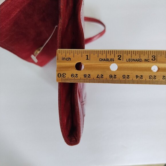 Vintage Genuine Eel Skin Crossbody Clutch Purse with Removable Strap - Picture 4 of 16